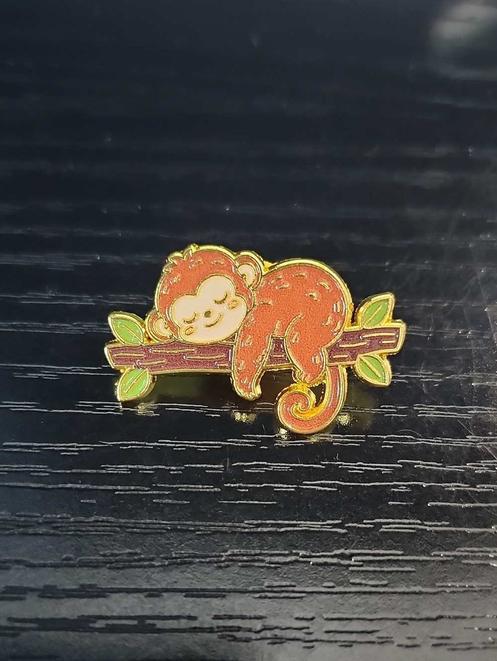 Cute Sleeping Monkey Enamel Pin